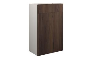 Eden 500mm Standard WC Unit - Warm Walnut (Grey Cab)